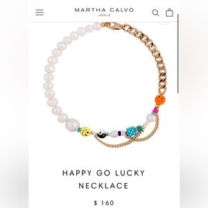 Martho Calvo gold link pearl necklace- one of a kind rare